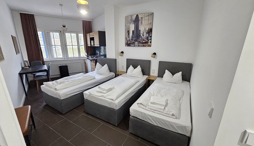 Studio, 3 Twin Beds, Kitchen