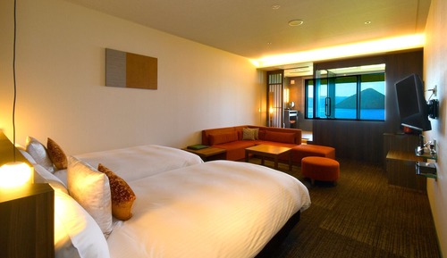 Executive Twin Room with Cypress Onsen View Bath - Non-Smoking