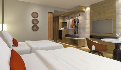 Standard Room, 2 Twin Beds, City View