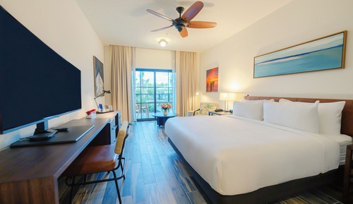 Premier Studio, 1 King Bed, Patio, Poolside