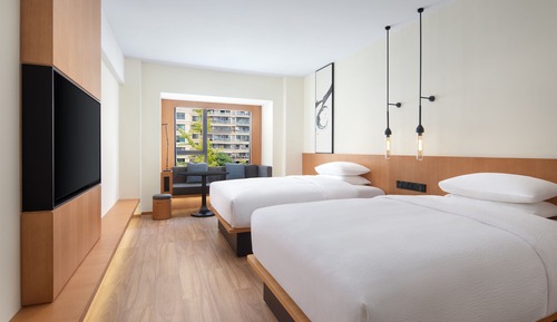 Standard Room, 2 Double Beds, City View