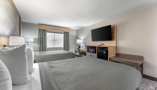 Standard Room, 2 Double Beds, Non Smoking, Refrigerator & Microwave