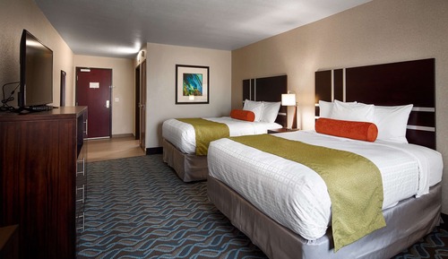 Standard Room, 2 Double Beds, Non Smoking, Refrigerator & Microwave