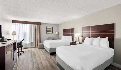 Standard Room, 2 Double Beds, Non Smoking, Refrigerator & Microwave (1st Floor;Pet Friendly)