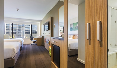 Standard Room, 2 Double Beds, City View