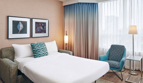 Studio, 1 Queen Bed with Sofa bed, Non Smoking, City View