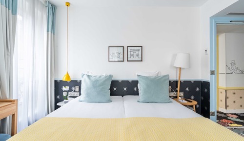 Family room ( 2 rooms)  - Complimentary soft minibar, courtesy tray, digital press