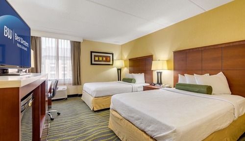 Standard Room, 2 Double Beds, Refrigerator & Microwave