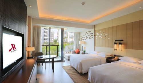 Room, 2 Double Beds, Garden View