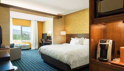 Suite, 1 King Bed with Sofa bed (Hearing Accessible)