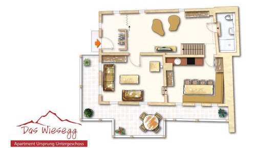 Traditional Three-Bedroom Apartment - Split Level