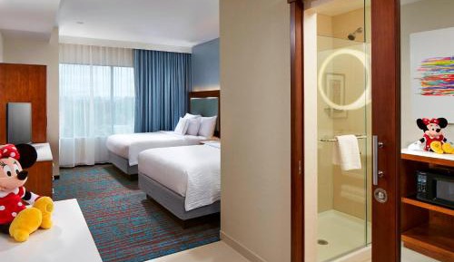 Queen Studio with Two Queen Beds and Sofa Bed