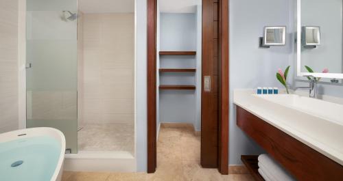 Dutch Beachfront Swim-up Club Level Honeymoon Suite with Patio Tranquility Soaking Tub