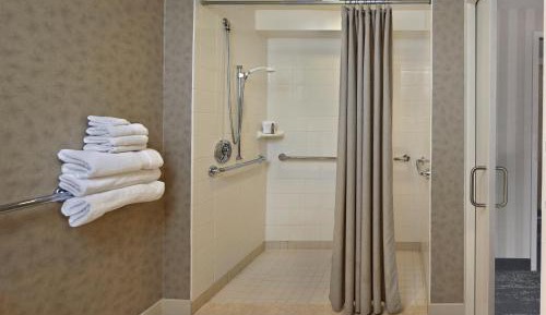 Double Room with Two Double Beds and Roll-n Shower - Mobility and Hearing Accessible