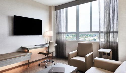 One-Bedroom King Suite with Sofa Bed and City View - Mobility Accessible with Roll-in Shower