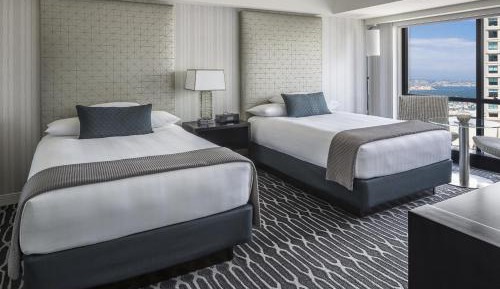 Double Room with Two Double Beds and Shower - Accessible