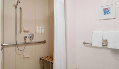 Queen Room with Two Queen Beds, Mobility Access and Roll-In shower, Non-Smoking