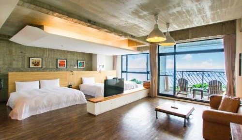 Deluxe Quadruple Room with Sea View