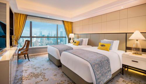 Manor Double Room with Two Double Beds and City View