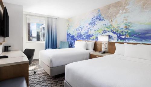 Deluxe 2 Double Beds, Larger Guest room, 2 Double, City view