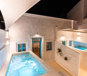 Split-level Residence with outdoor jetted hot tub