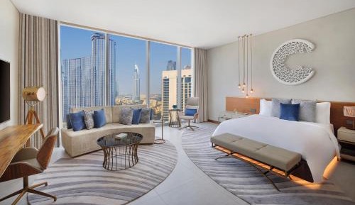 Superior King Room with Partial Burj Khalifa or Downtown View including Signature St. Regis Butler Service