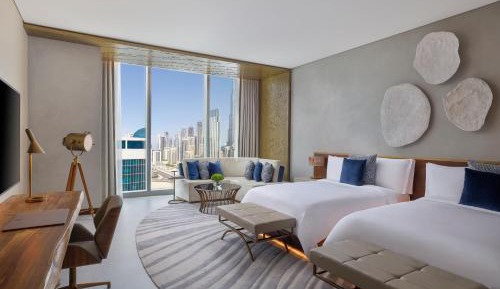 Superior Double Room with Two Double Beds, Partial Burj Khalifa or Downtown View including Signature St. Regis Butler Service