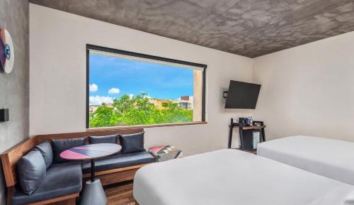 Double Room with Two Double Beds and Jungle View