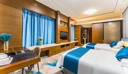 City view twin bed (with kitchen, refrigerator, washing machine, large window)