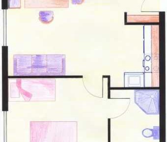 One-Bedroom Apartment with Sofa Bed