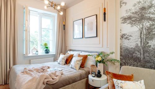 Superior studio with king size bed and old town view