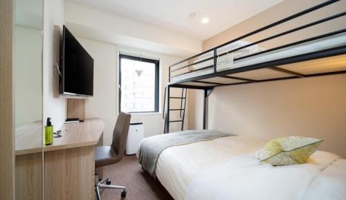 Room with Double Bed and Bunk Bed