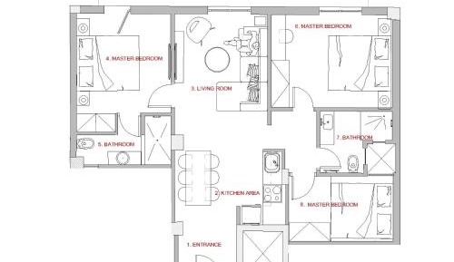 Three-Bedroom Apartment