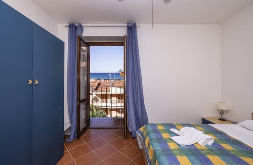 Piraino Apartment | Apartment "In Villa Domenica 2" with Sea View, Balcony & Wi-Fi