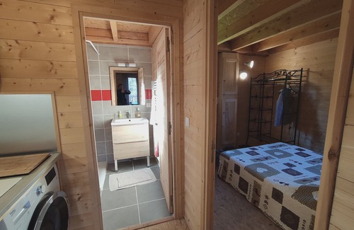 Queige Ski Chalet | Small brand new wooden chalet on 2 levels with terrace