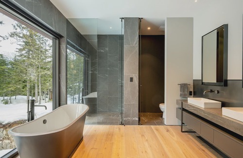 Whistler Creekside House | Architectural Gem w/Pool, Hot Tub, Theatre & Private Gondola Access