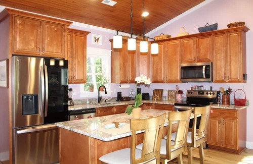 Coats House | Peaceful Studio Style Home with Accessible Features, Wood Burning Fireplace