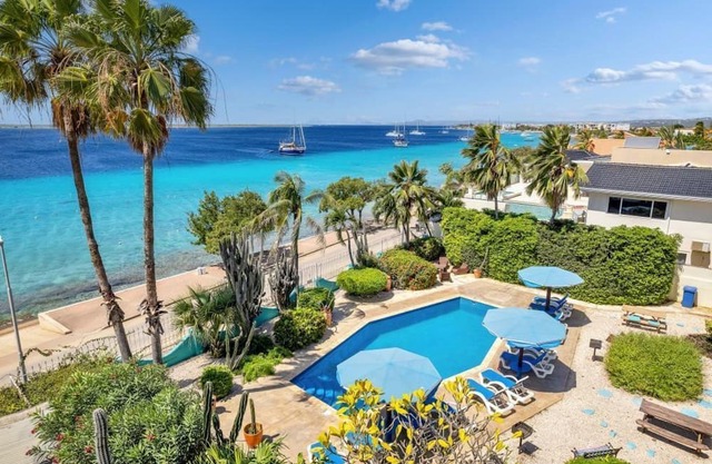 Bonaire Oceanfront Penthouse - 1 bedroom apartment with stunning view and huge balcony.