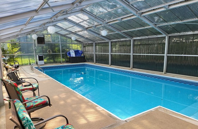 Relax with Indoor heated Saltwater Pool & Jacuzzi.