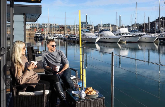 Ormer floating pod in St Helier Marina