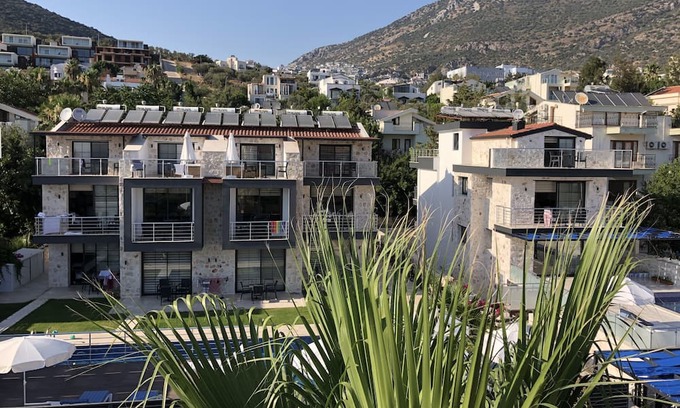 Kalkan Apartment | Stonehouse Apparts Kalkan 1+1 with two balcony and pool view No.4