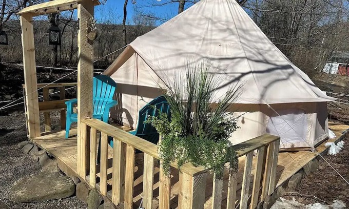 Andover RV Rental | Creekside Yurt