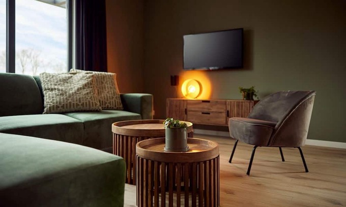 Lattrop House | The Amalia is a four-person holiday home and has an attractive homely living room with an open kitchen, two bedrooms and a spacious outdoor area.