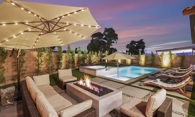 Coachella House | Paradise Coachella NEW Salt Water Pool & Landcape