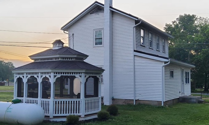 Laurelton House | White house walking distance to Penn's Creek and Bald Eagle State Forest.