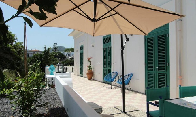 Lipari Historic Centre Villa | Villa 'La Casa Bianca' with Private Terrace, Wi-Fi and Air Conditioning