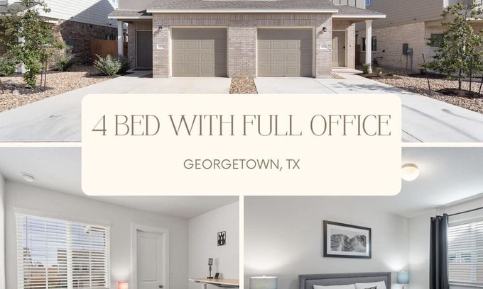 Georgetown Condo | 4/2.5/full office/pets ok/pool/gym/trails/garage/stairs/washer+dryer
