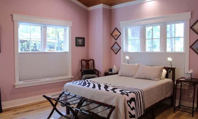 Coats House | Peaceful Studio Style Home with Accessible Features, Wood Burning Fireplace