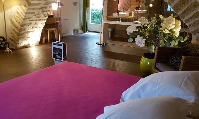 Compregnac Bed & Breakfast | LA TERRASSE DE PEYRE "chambre la grange" (barn room)